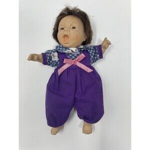 VTG Gi-Go Toys Expressions Baby‎ Doll Crying Grumpy Face Purple Outfit 8"